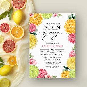 Invitación Torta de Citricos Florales para la Despedida de So