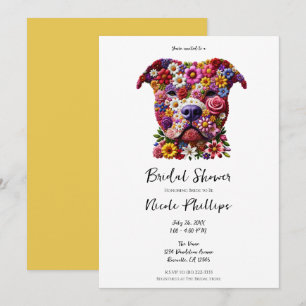 Invitación Torta de Cumpleaños de Boda de Amante de Perros Pi