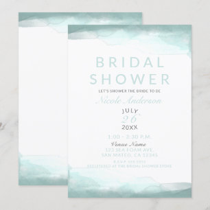 Invitación Torta de Cumpleaños de Boda Moderna con Aquarela V