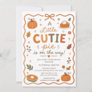 Invitación Torta De Cumpleaños De Calabaza De Cumpleaños De B