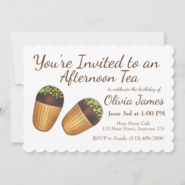 Invitación Torta de Cumpleaños para Bridal Shower de la Fiest (Anverso)