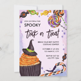 Invitación Torta de Halloween o pastelito
