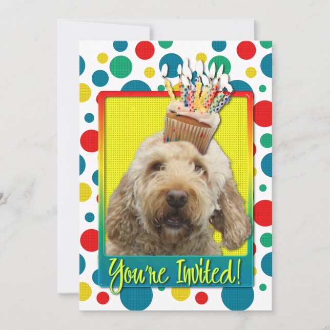 Invitación Torta de invitados - GoldenDoodle (Anverso)