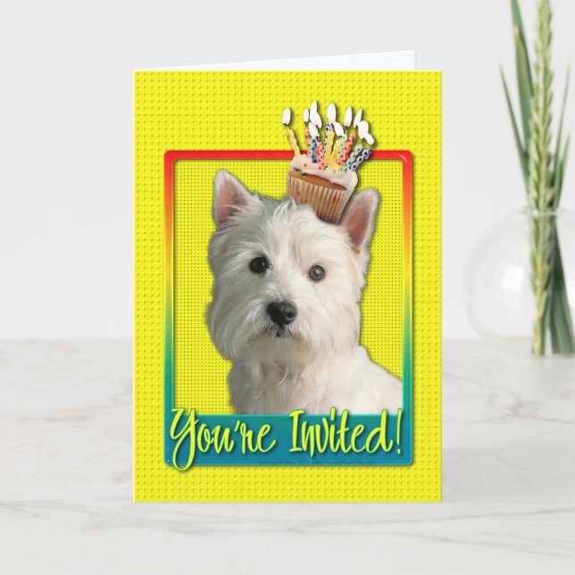 Invitación Torta de invitados - West Highland Terrier (Anverso)