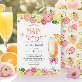 Invitación Torta de Naranja Bridal Shower de Verano Main Sque