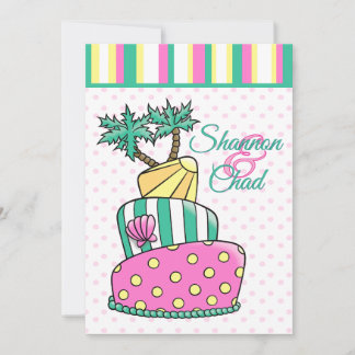 Invitación Torta de playa tropical