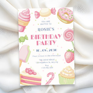 Invitación Torta dulce helado cumpleaños