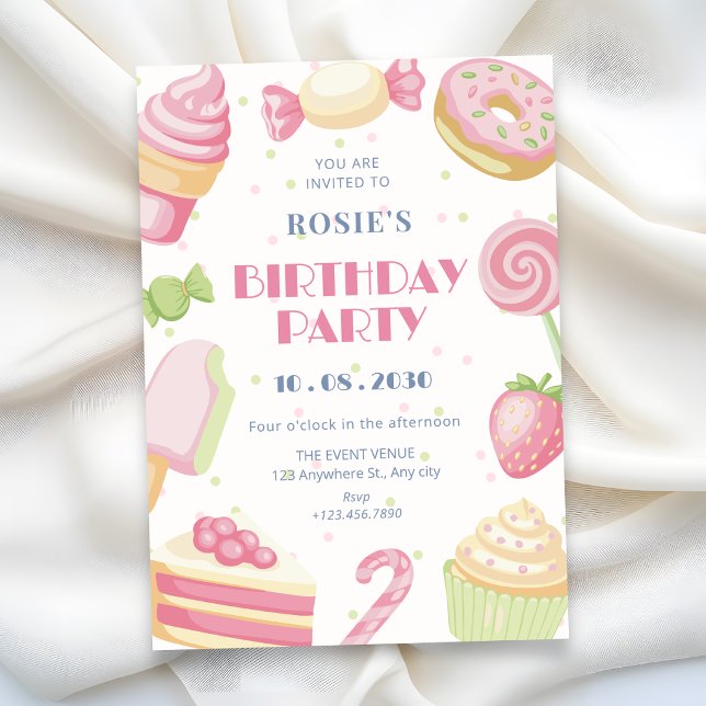 Invitación Torta dulce helado cumpleaños (Subido por el creador)