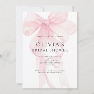 Invitación Torta Nupcial con Superposición de Texto de Lazo R