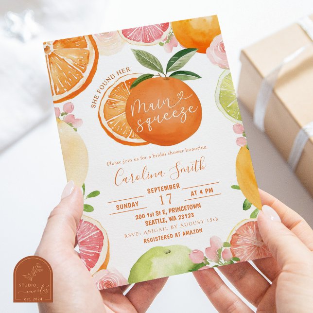 Invitación Torta Nupcial de Naranja Main Squeeze (Subido por el creador)
