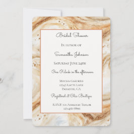 Invitación Torta Nupcial de Remolinos de Latte de Calabaza