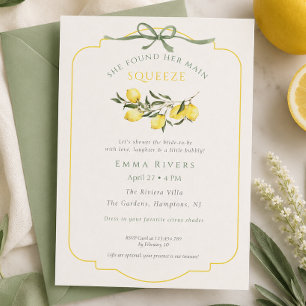 Invitación Torta Nupcial Main Squeeze Cítrico Salvia
