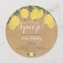 Invitación Torta Nupcial Rústica Divertida Limones Main Squee