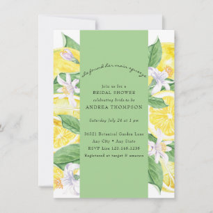 Invitación Torta Principal   Cítrico   Regalo de Boda Amarill