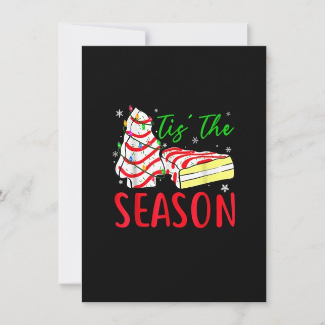 Invitación Tortas de árbol de Navidad Debbie-Becky-Jen Poquit (Anverso)