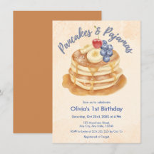 Tortitas de Arándanos y Pijamas Cumpleaños 1 año  