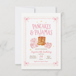 Invitación Tortitas rosadas y zapatillas de cumpleaños para n