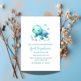Invitación Tortuga acuática Baby Shower Under the Sea