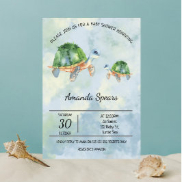 Invitación Tortuga marina - Baby Shower