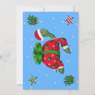 Invitación Tortuga navidad