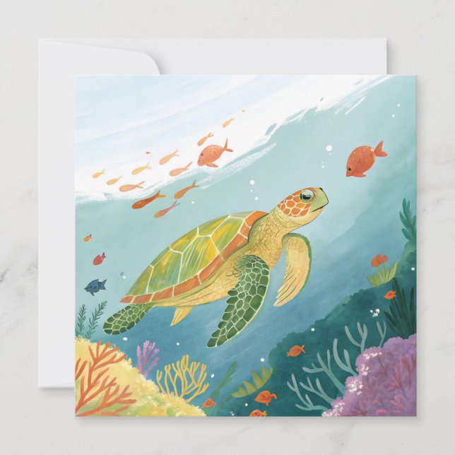 Invitación Tortuga pintada (Anverso)