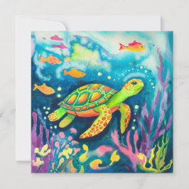 Invitación Tortuga pintadora