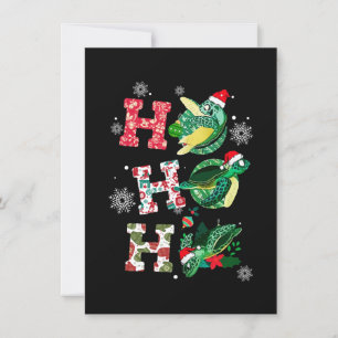 Invitación Tortuga Santa Divertida Feliz Navidad HO HO HO