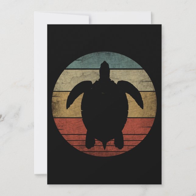 INVITACIÓN TORTUGA VINTAGE  (Anverso)