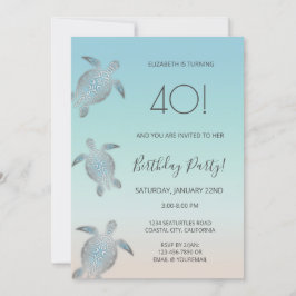Invitación Tortugas de mar plateadas