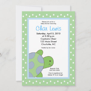 Invitación Tortugas de sol Baby Shower 5 x 7 Invitan