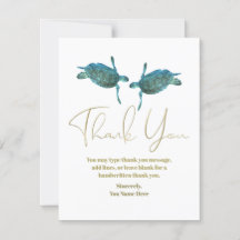 Tortugas Marinas Azul Teal Dorado Playa Boda Agrad