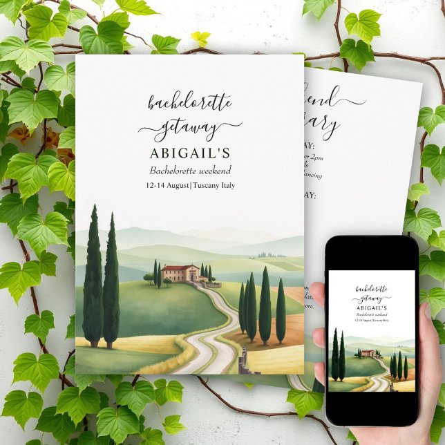 Invitación Toscana Italia destino fin de semana de soltera (Subido por el creador)