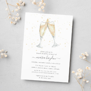 Invitación Tosta de champaña Ducha de novias Brunch & Bubbl