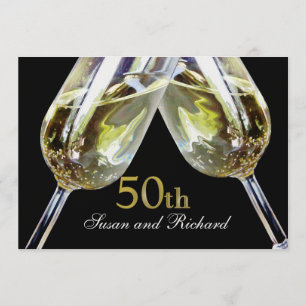 Invitación Tostada de champán/ 50° aniversario