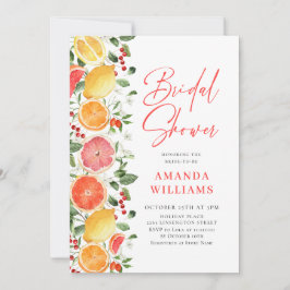 Invitación Tostada Floral Cítrica Brillante de Boda