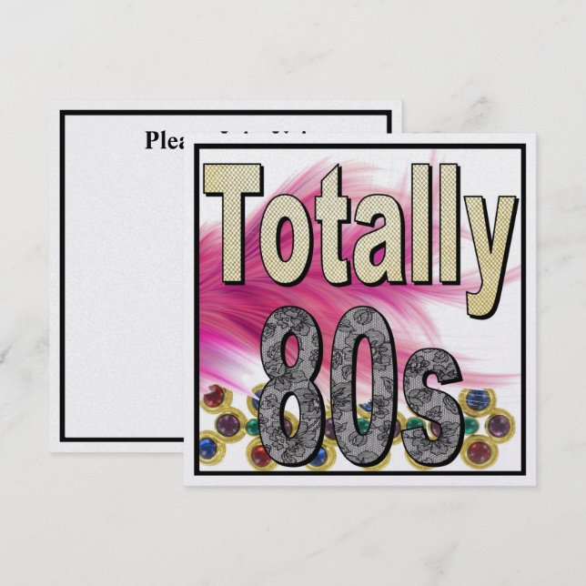 Invitación total de los años 80 (Anverso / Reverso)