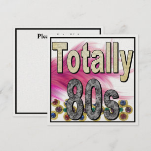 Invitación total de los años 80