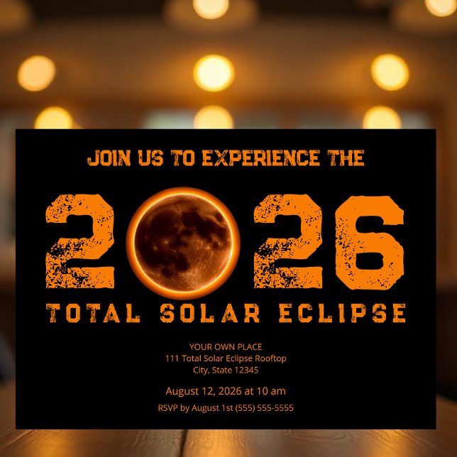 Invitación Total Solar Eclipse 2026 (Total Solar Eclipse 2026 Invitation )