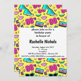 Invitación Totalmente los años 90 modelados