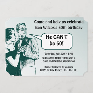 Invitación Totalmente retro y divertido 50 cumpleaños