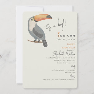 Invitación Toucan Únete a Nosotros Es una Ducha de Bebe Niño