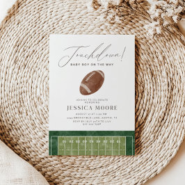Invitación Touchdown Baby Boy on the Way Football Baby Shower