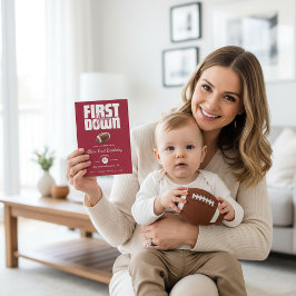 Invitación Touchdown First Birthday Football Invite