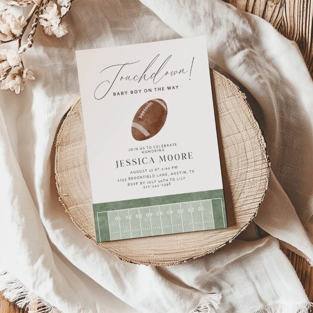 Invitación Touchdown Football Theme Baby Shower (Subido por el creador)