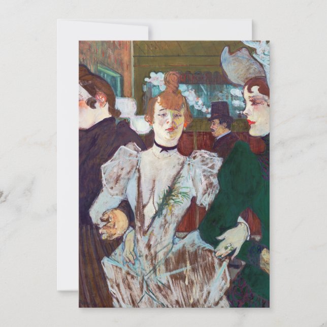 Invitación Toulouse-Lautrec - La Goulue llegando a la Roque (Anverso)