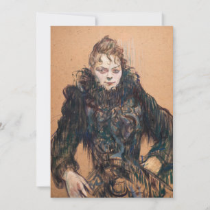 Invitación Toulouse-Lautrec - Mujer con un Boa Negro