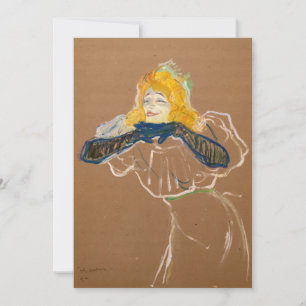Invitación Toulouse-Lautrec - Yvette Guilbert Cantando