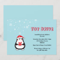 Toy Drive Cute Santa Penguin