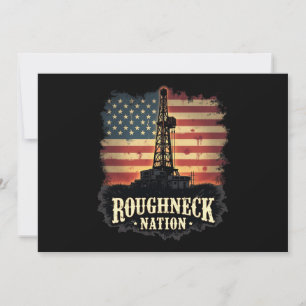 Invitación Trabajador americano de Roughneck Nation Oilfield