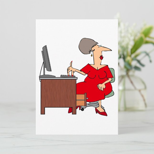 Invitación Trabajadora de oficina femenina (Subido por el creador)